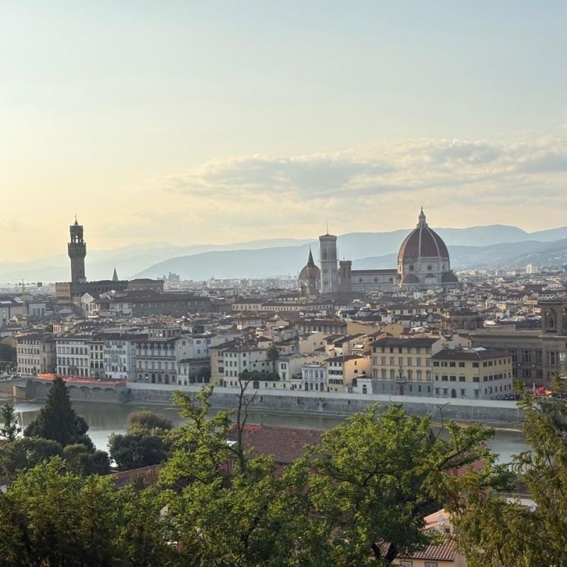 Florence skyline with the Duomo at sunset